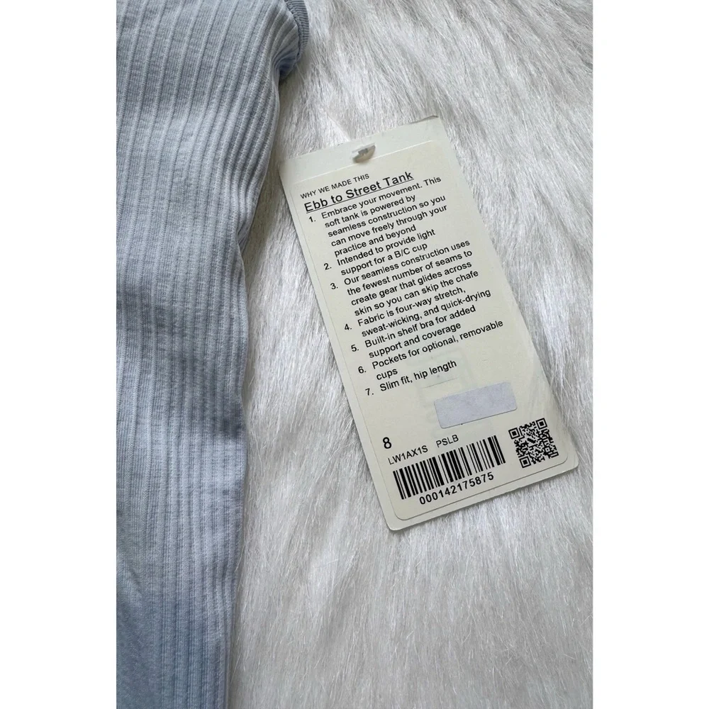 NWT Lululemon Ebb to Street Tank Top Pastel Blue 💗 - Picture 3 of 6